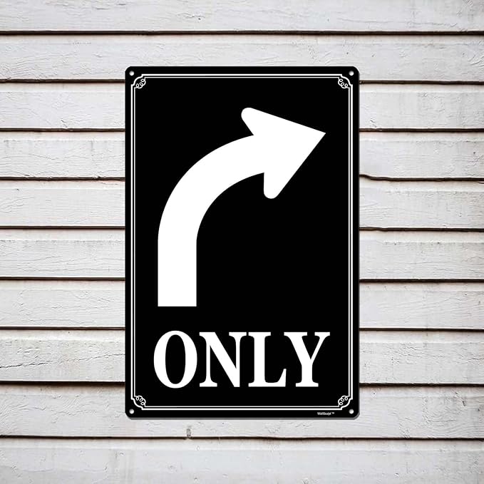 12x16" Left Turn Only Arrow Signs - High-Intensity Aluminum Parking Lot Sign, Weatherproof & Fade-Resistant, Ideal for Outdoor & Indoor Use - Curbside Sign
