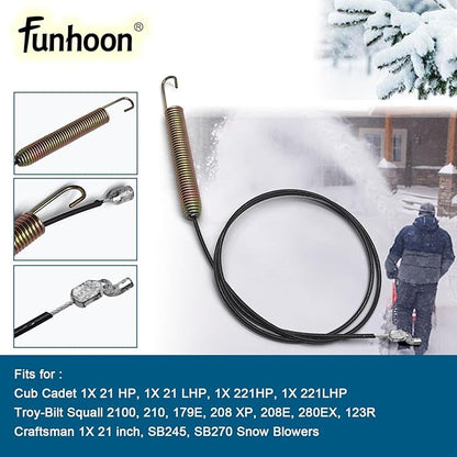 946-04701 Auger Clutch Cable for Craftsman MTD Troy Bilt Cub Cadet 1X 21 HP 1X 221 HP Snow Blowers Replaces 746-04701