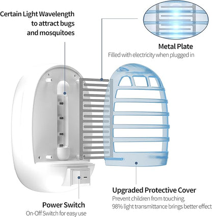 6 Packs Bug Zapper Indoor, Fly Traps for Indoors, Insect Traps for Home Mosquito Killer for Kids & Pets, Home, Kitchen, Bedroom, Baby Room, Office-2