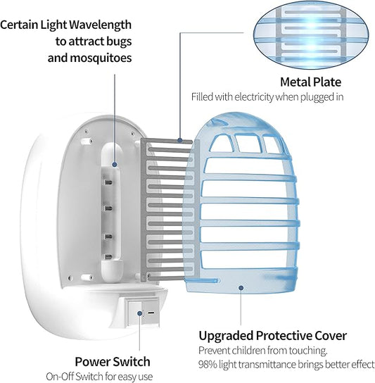6 Packs Bug Zapper Indoor, Fly Traps for Indoors, Insect Traps for Home Mosquito Killer for Kids & Pets, Home, Kitchen, Bedroom, Baby Room, Office-2