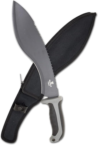 Snake Eye Machete with Heavy Duty Construction-Ergonomic Non-Slip Handle and Belt Sheath for Gardening, Land-Management, Bushcraft, Hunting and Outdoor