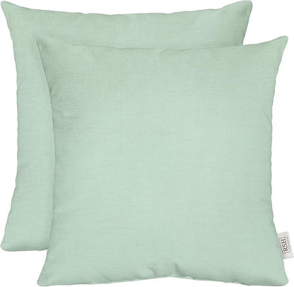 RSH DECOR: Sunbrella Square Throw Pillows Set of 2 | 20" x 20" | Water and Fade-Resistant Performance Fabric | Outdoor Pillow Covers with Down-Alternative Inserts | Canvas Spa