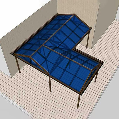 Greenhouse Panels Daylighting Roof Panels Transparent Greenhouse Panel Easy to Bend and Cut for Outdoor Gardens Greenhouses.(Smoky Gray,6x9.8ft)