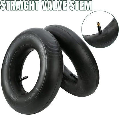 13x4.00-6 Inner Tube 4.10/3.50-6 Heavy Duty Replacement Tire Tubes with Straight Valve Stem for Wheelbarrows, Mowers, Hand Trucks - 2 Pack