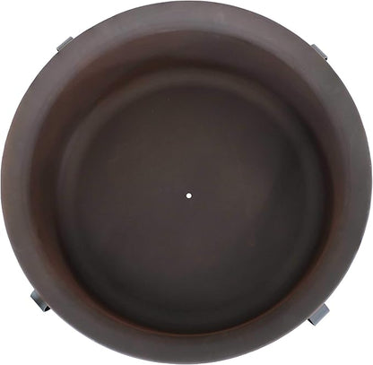 Sunnydaze 29-Inch Wood-Burning Outdoor Fire Pit - Bronze Cauldron Wood Fire Pit for Outside - Includes Poker and Spark Screen