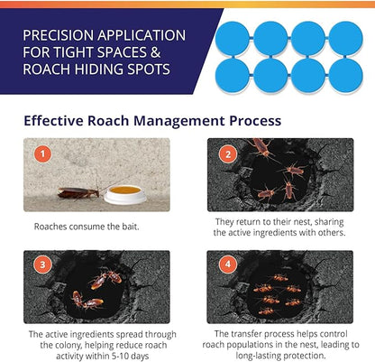 Roach Gel Bait Traps Indoor and Outdoor: Cockroach Killer Repellents for German Cockroaches, Small Roaches – Cockroach Deterrent for Homes and Kitchens – Pet Safe Roach Control 16 PCS