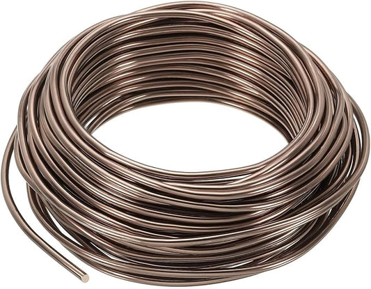 PATIKIL 3mm x 41ft Bonsai Training Wire,Floral Wire Stems Anodized Aluminum Tree Wire for Gardening Branch Fixing,Brown