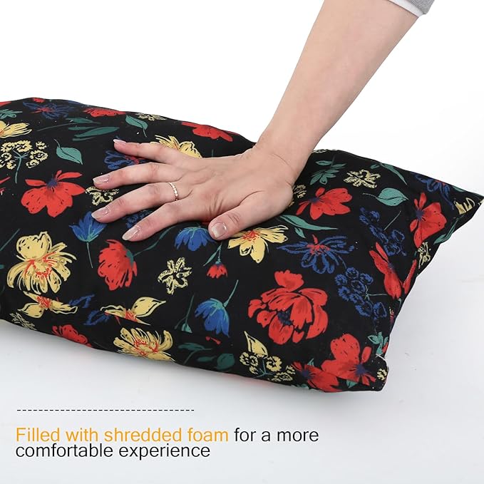 idee-home Outdoor Pillows with Inserts Included, Patio Outside Lumbar Pillows Waterproof Set of 2, 12 x 20 inch