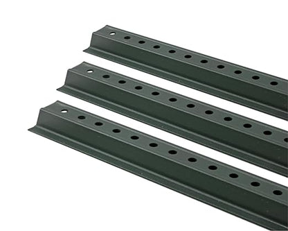 U-Channel Sign Post/Delineator Post, 6-Foot Green Painted, 1.12 lb/ft Steel, Pre-Drilled Holes (3 Pack)