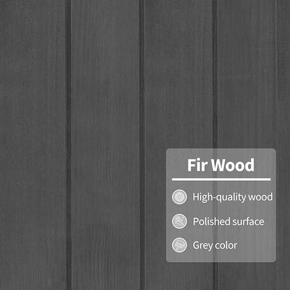MCombo Wooden Cold Frame Greenhouse, Raised Flower Planter Shelf Protection for Outdoor Indoor Use, 0760 (Dark Grey)