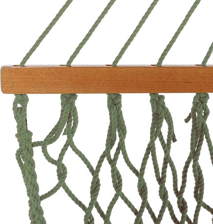Original Pawleys Island Large Meadow DuraCord Rope Hammock – 13 ft. x 55 in., 2-Person, 450 lb Capacity, Oak Spreader Bar, Zinc-Plated Hardware, Handcrafted in The USA