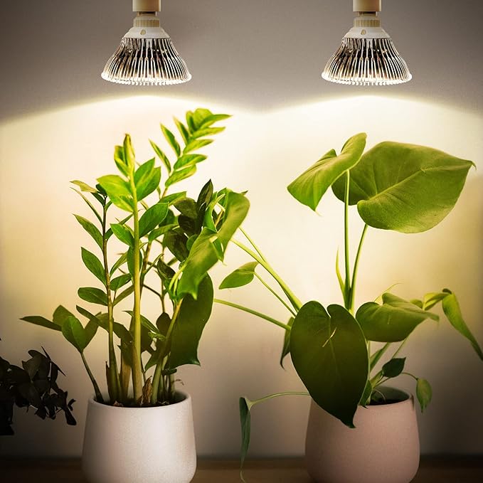 Bstrip Hanging Grow Light, 50W (25W X 2), One Cord Double Head, Led Grow Lights for Indoor Plants, Full Spectrum, Grow Lights for Seed Starting, Hanging Plant Light Bulbs with 16.4FT Power Cord