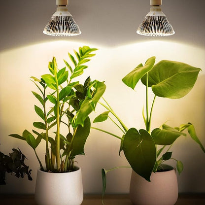 Bstrip Hanging Grow Light, 50W (25W X 2), One Cord Double Head, Led Grow Lights for Indoor Plants, Full Spectrum, Grow Lights for Seed Starting, Hanging Plant Light Bulbs with 16.4FT Power Cord
