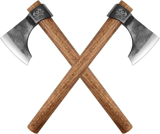 Throwing Axe Set, 16.5" Throwing Tomahawk with 1065 High Carbon Steel & Wooden Handle, Perfect for Axe Throwing Game for Backyard, Competition and Recreation