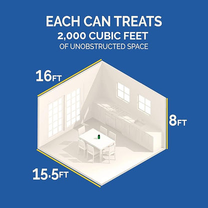 Hot Shot No-Mess! Fogger With Odor Neutralizer 3 Count-1.2 Ounce Cans, Kills Hidden Bugs, No Need To Turn Off Pilot Lights, 6 Pack