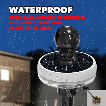 ZMTECH 2PC Solar Light for Flag Pole, Waterproof Outdoor Lighting for 5-10FT Flagpoles, Auto On/Off with Solar Charging, Fits 1in Diameter Poles (White)