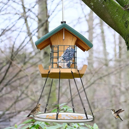 Universal Wild Bird Seed Catcher Hanging Hoop Platform Bird Seed Catcher Tray for Hummingbird Feeders Bee Feeder Outdoor Garden Accessories(2 Pieces,16 Inch)