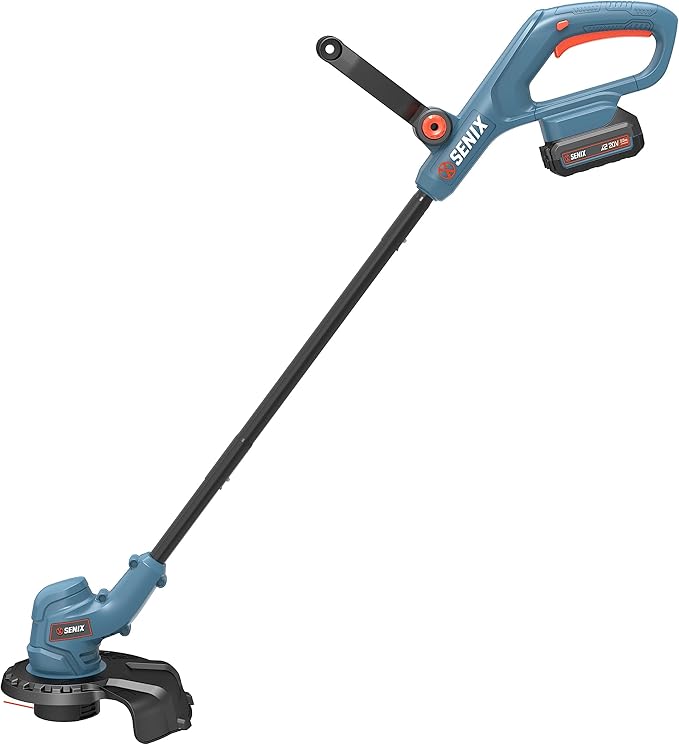 SENIX X2 20 Volt Max* 2-Piece Cordless Power Tool Combo Kit with Battery Powered 10-Inch String Trimmer and Variable Speed Leaf Blower, Includes 4.0 Ah Battery & Charger (S2K2B1-03)