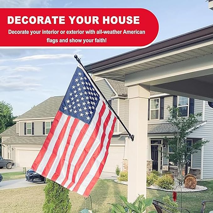 Outdoor 4x6 American Flag,Heavy Duty 600D Polyester,American Flag Porch,Longest Lasting,Embroidered Stars, Brass Grommets,Sewn Stripes,Allegiance Flags For Outside 4x6,Unmatched Durability in Any Weather.