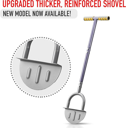 Half-Moon Edger Lawn Tool – Steel Garden Edger for Landscaping & Borders with Rope & Pegs for Precision – Saw-Tooth Manual Edger Lawn Tool with Ergonomic Rubber-Grip Handles, 39 in.