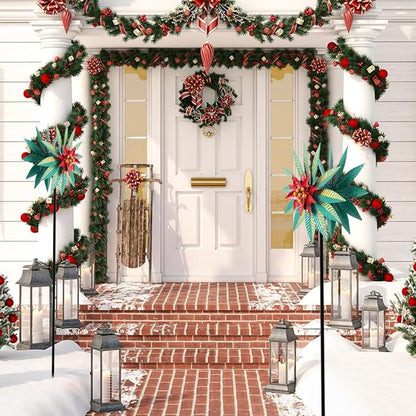 Christmas Wind Spinners Outdoor,57.9 Inches Metal Wind Spinners for Yard and Garden Xmas Windmill for Patio,Lawn & Yard