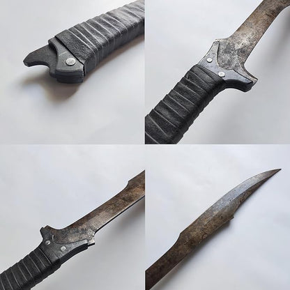 Full Tang Carbon Steel Machete Sword with Sheath for Practice, Outdoor Use, Collection-41.3 Inch