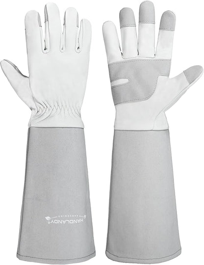 HANDLANDY Long Garden Gloves Thorn Proof for Women & Men, Rose Pruning Gauntlet Gloves, Best Protection Tool for Gardener