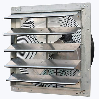 iLiving - 18" Wall Mounted Exhaust Fan - Automatic Shutter - Variable Speed - Vent Fan For Home Attic, Shed, or Garage Ventilation, 1736 CFM, 2600 SQF Coverage Area (Power Cord Not Included)