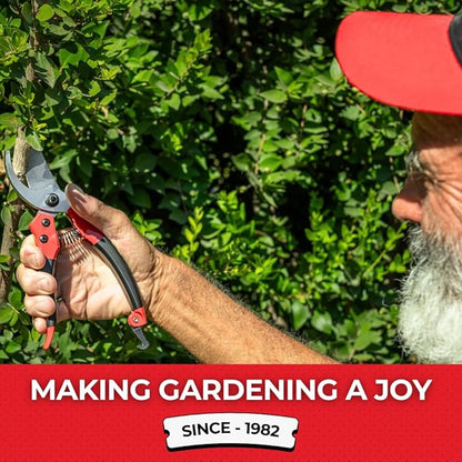 TABOR TOOLS S821A Bypass Pruning Shears, Makes Clean Cuts, Great for S-M Size Hands. Professional Sharp Secateurs, Hand Pruner, Garden Shears, Clippers for The Garden.