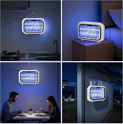 Bug Zapper Indoor, Upgrade 20W High-Voltage Dual Grid Electric Mosquito Zapper with 2 Replacement Bulbs, Fruit Fly Moth Gnat Traps Mosquito Killer for Home & Indoors Use