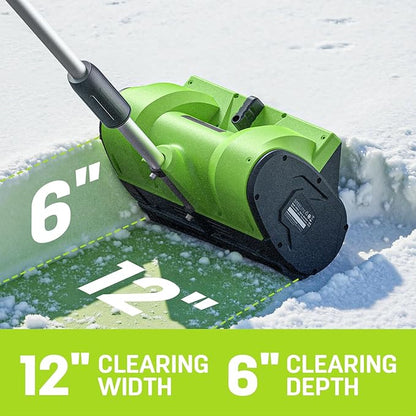 STEELITE 21V Snow Shovel and Leaf Blower Combo, 12-Inch Clearing, 20-Foot Throw, Includes 2×4.0Ah Batteries & 2 Quick Chargers, Extended Runtime (Ships in 2 Packages)