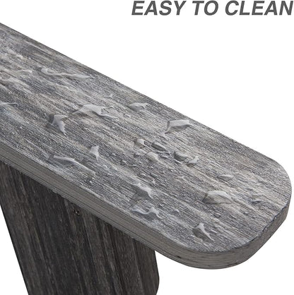 Adirondack Chair Set of 4, Outdoor Oversized Patio Chair Poly Lumber Weather Resistant & Durable Fire Pits Chair for Poolside,Lawn and Garden,350lbs Weight Capacity (Grey)