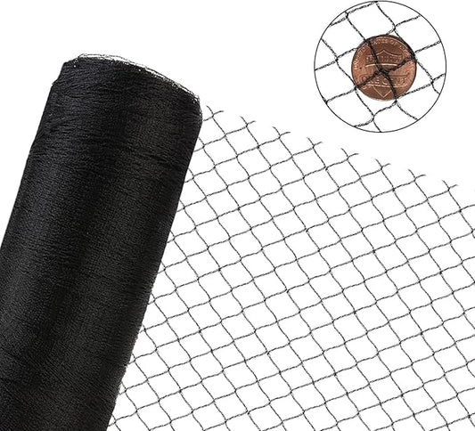 Woven Bird Netting 10X10 FT, 1/2" Mesh, Strong Bird Net Protect Fruit Trees, Blueberry, Vegetables, Strawberry Plants, Garden Netting Pest Barrier, Against Deer, Squirres, Small Critters