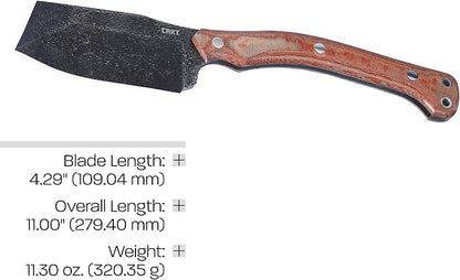 CRKT Razel Nax Fixed Blade Knife: Outdoor Razel Knife-Axe, 1075 Carbon Steel, Full Tang, Resin Infused Fiber Handle w/Kydex Sheath 2014