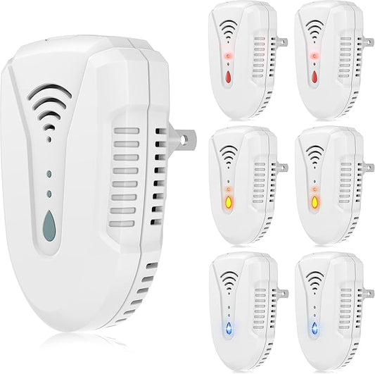 2025 Upgraded Version Ultrasonic Pest Repeller 6 Pack, Mouse Repellent Indoor Plug in, Insect Ultrasonic Repellent for Bugs Roach Insect Mice Spider Mouse Mosquito Ant, 3 Mode Switching