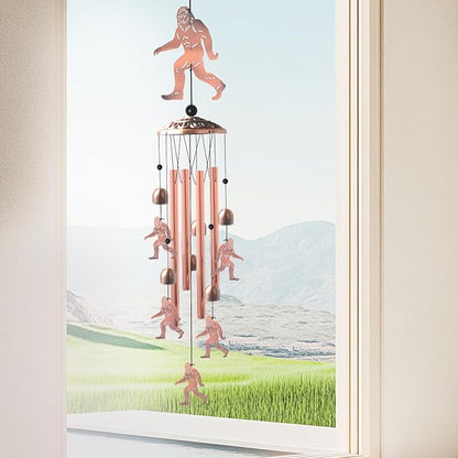 Handmade Bigfoot Wind Chime - Unique Wind Chimes for Outside Clearance, Garden Gift for Yard Decorations Outdoor, Perfect for Mom, Kids Meditation Lovers - Nursery, Patio Garden Decor