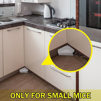 Qualirey 12 Pcs Mice Station with Key Triangle Bait Station Reusable Rodent Trap Bait Box, Keeps Children and Pets Safe Indoor & Outdoor, Bait Not Included, Suitable for Small Mice (Gray)