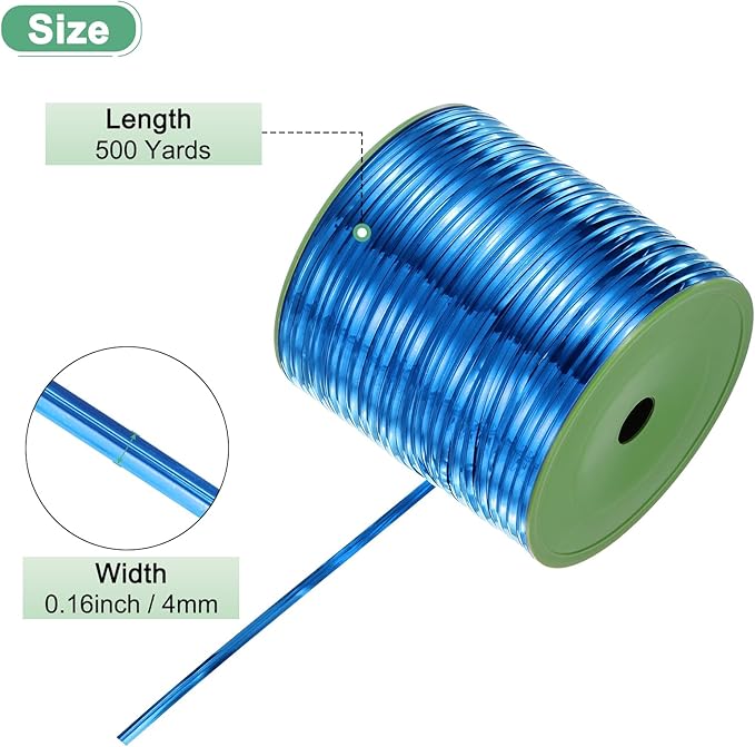Metal Twist Ties, 500 Yards Metallic Twists Tie Bread Twisty-Ties for Party Decoration/Garden Plant/Gift Wrapping Bag/Cake/Pops Candy/Bakery Bags [Blue]