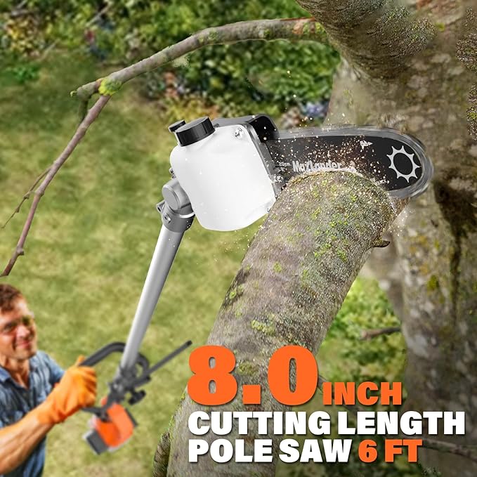 MAXLANDER 40V Weed Wacker Cordless, String Trimmer/Edger, Pole Saw, Hedge Trimmer and Brush Cutter, 4-in-1 Multi-Tool Kit with 2X20V 4.0Ah Battery and Charger