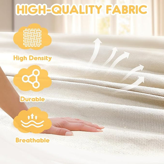 ANYOO Cotton Hammock Portable Camping Hammocks for Hanging Sturdy Garden Comfortable Fabric Hammock with Tree Straps Up to 660lbs with Travel Bag for Camping Outdoor/Indoor Patio Backyard