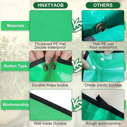 2 PCS 27 "x 27" Repotting Mat for Indoor Plant Transplanting and Mess Control Thickened Waterproof Potting Tray Foldable Succulent Potting Mat Portable Gardening Mat Green