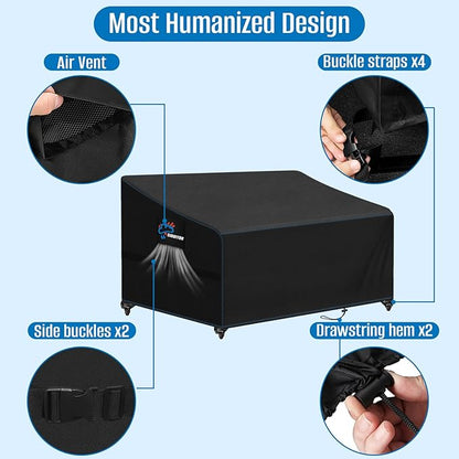 SIRUITON 3-Seat 88" W x 33" D x 32" H Garden Patio Sofa/Loveseat/Bench Cover, Heavy Duty 420D Oxford Waterproof Outdoor Sofa Cover, Lawn Patio Furniture Covers