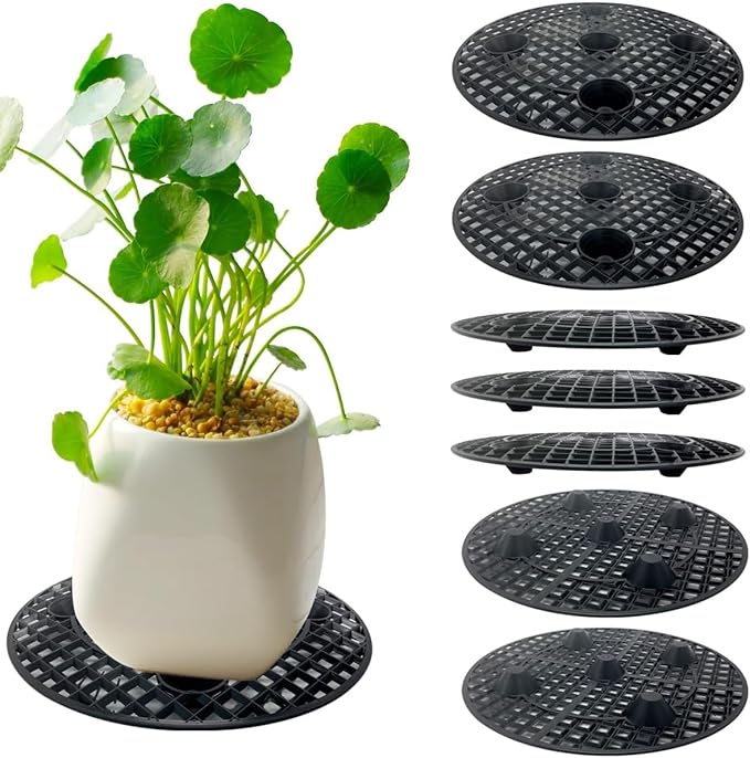 8PCs Plant Risers for Pots Indoor, Plant Stands, Pack Plant Elevator for Prevent Rot and Damage on Patio Deck, 11.8 inch Big Heavy Duty Plastic Plant Stands (8Pcs)