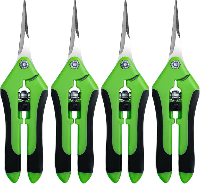 4 Pack Garden Shears, Stainless Steel Shears Gardening Tools, Scissors, Garden Clippers, Pruning Shears for Gardening Shears & Scissors (Green)