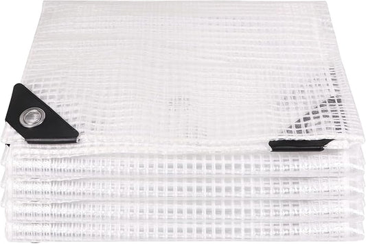 16Ftx20Ft Greenhouse Cover,Clear Plastic Tarps,16Mil Heavy Duty Waterproof tarp with UV Resistance and Grommets,Greenhouse Plastic for Gardening,Farming,Nursery,Garden