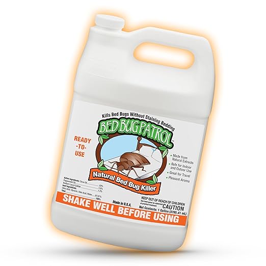 Natural Bed Bug Killer – 1 Gallon Refill (128oz) – Child & Pet Safe, Non-Toxic Spray for Home, Office, Furniture, Mattresses, Cracks & Crevices – Eco-Friendly Bed Bug Treatment