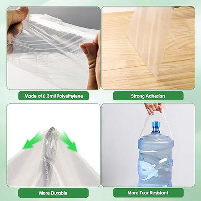 DGSL Greenhouse Repair Tapes, 3" x115' Greenhouses Cover Plastic Sheeting Tape, 6.3 mil Thickness Clear Greenhouse Plastic Tape for Seaming and Sealing
