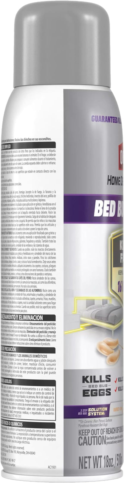 Ortho Home Defense Max Bed Bug Killer - Also Kills Fleas & Brown Dog Ticks, Spot Treatment, 18 oz