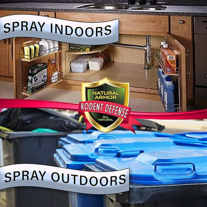 Peppermint Repellent for Mice/Mouse, Rats & Rodents. Natural Spray for Indoor & Outdoor Use. Natural Armor Rodent Shield. 320 Fl Oz (2.5 Gallons)