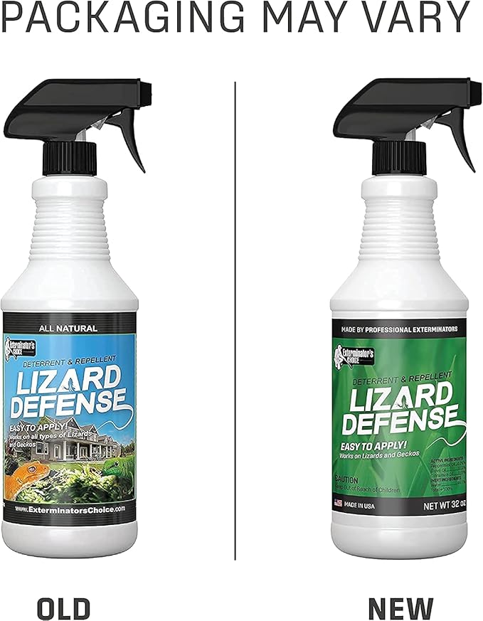 Exterminators Choice Peppermint Oil Defense Spray for Lizards & Bugs - 32 Fl Oz, Peppermint Scent Oil - Exterminator Spray Formula for Home & Garden - Indoor & Outdoor Use